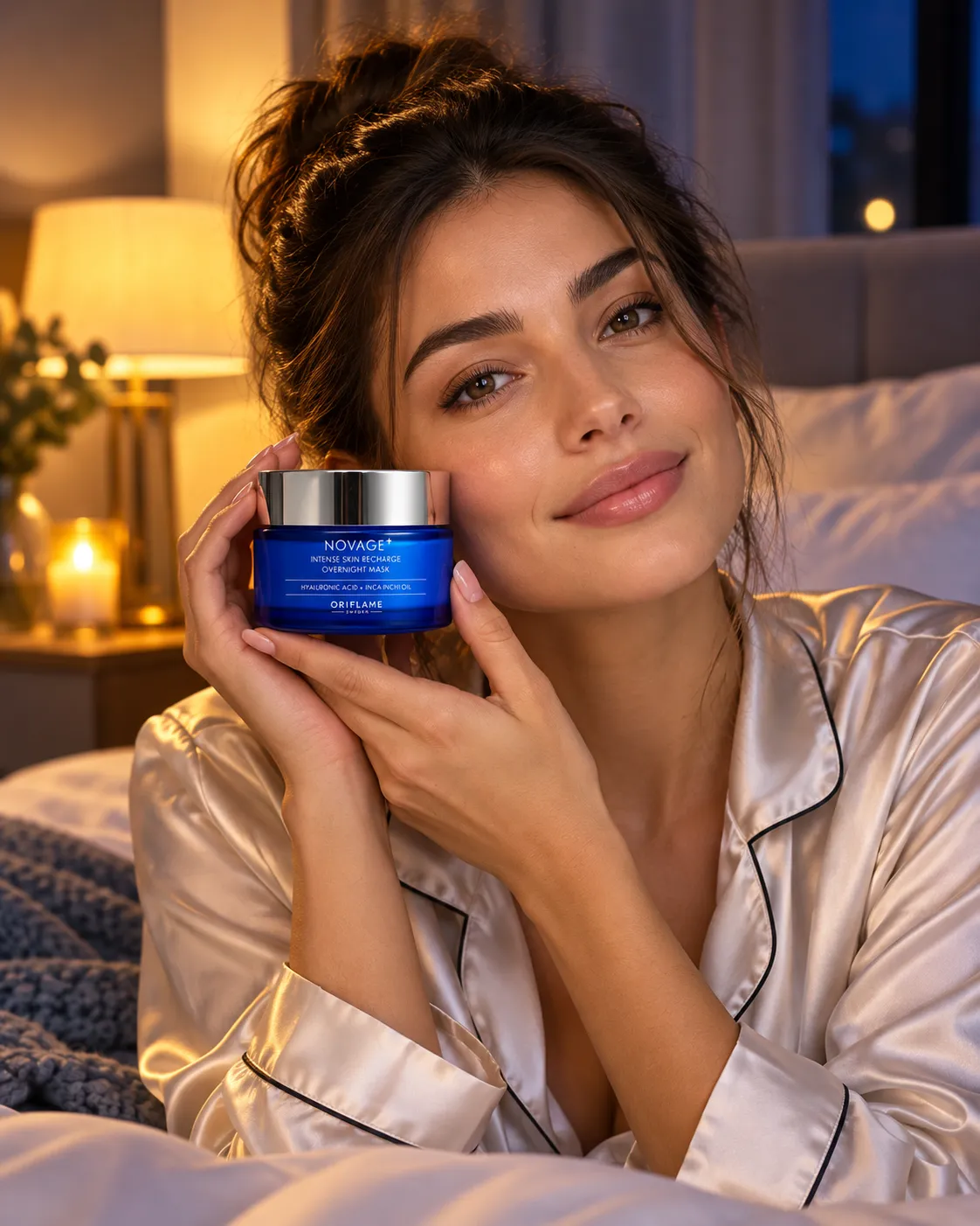 Ночная маска для лица Novage+ Oriflame: восстановление кожи во время сна
